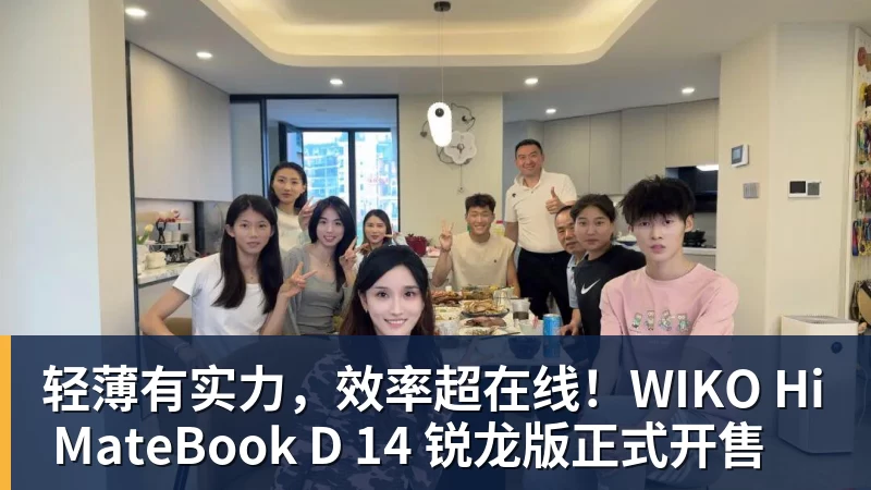 轻薄有实力，效率超在线！WIKO Hi MateBook D 14 锐龙版正式开售